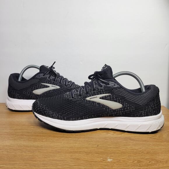 Brooks Womens Size 10B Revel 3 Black Gray Running Shoes Sneakers 1203021B012 - Picture 9 of 11